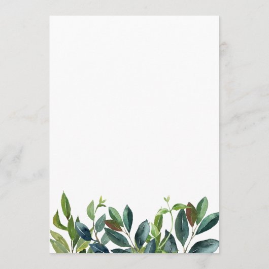 Geïllustreerde Waterverf bruiloft tijdlijn Programma (Achterkant)