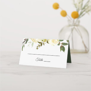 Geïllustreerde Waterverf Floral Wedding Place Card
