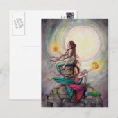 Geimini Mermaids Carte postale Imaginaire Art (Devant / Derrière)