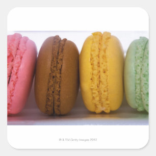 Geïmporteerde gourmet Franse macarons Vierkante Sticker