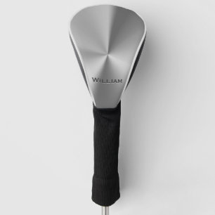 Geïndividualiseerde naam van geborsteld metaal golfheadcover