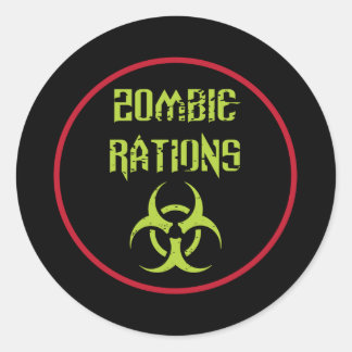 Geïnfecteerde Zombie Rantsoenen Ronde Sticker