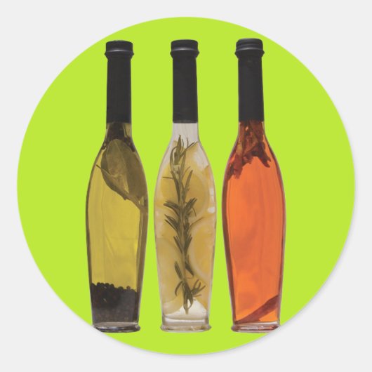 Geïnfundeerde oliën ronde sticker (Voorkant)