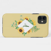 Geïnitialiseerde zonnebloemen Case-Mate iPhone case (Achterkant (horizontaal))
