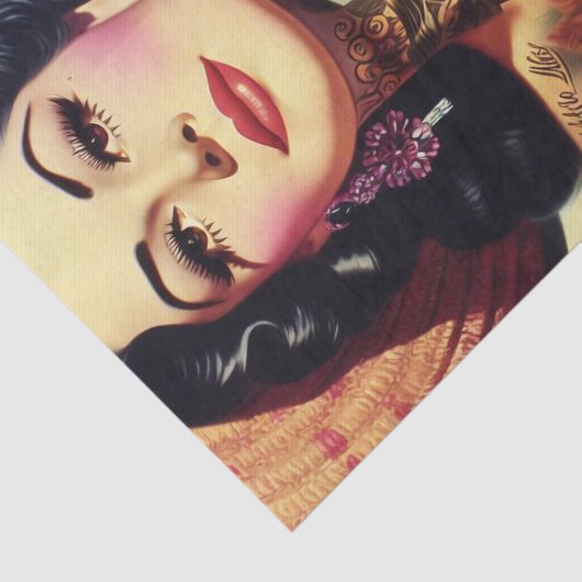 geïnkte pin-up tissuepapier (Detail)