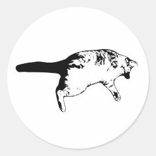 Geïnkte speelsheid in compacte vorm ronde sticker