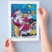 GEÏNSPIRED VIOLINIST SANTA-Kerstmis Flyer (Hand)