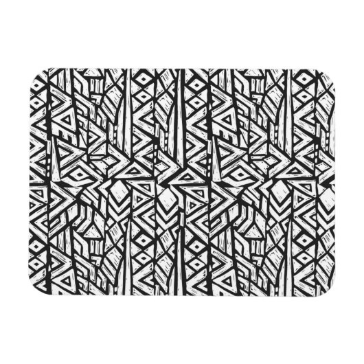 Geïnspireerd Artsy Tribal Pattern Magneet (Horizontaal)