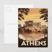  geïnspireerd Athene – iconisch Parthenon Briefkaart (Voorkant / Achterkant)