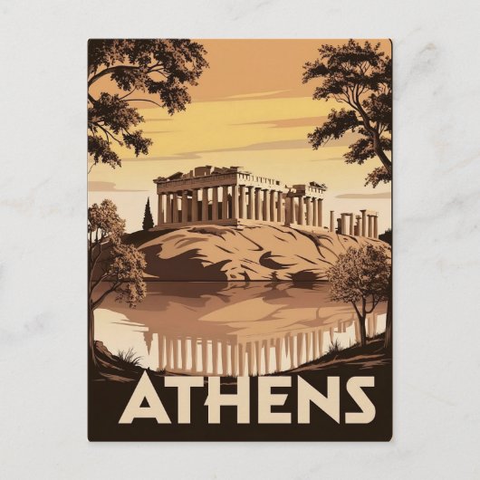  geïnspireerd Athene – iconisch Parthenon Briefkaart (Voorkant)