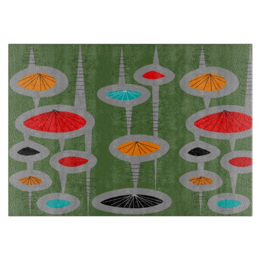 Geïnspireerd atoompatroon met middeleeuwen  snijplank (Voorkant)