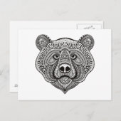 Geïnspireerd Beer gezicht Briefkaart (Voorkant / Achterkant)