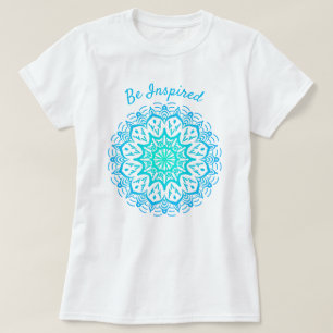 Geïnspireerd Blauwgroen blauw Mandala Dream Catche T-shirt