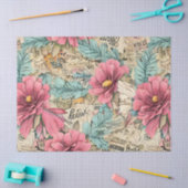 geïnspireerd bloemenontkoppelpapier tissuepapier (Craft)