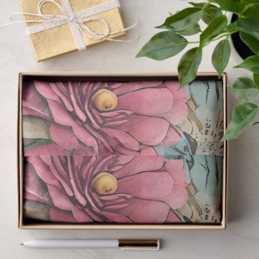 geïnspireerd bloemenontkoppelpapier tissuepapier (Geschenk)