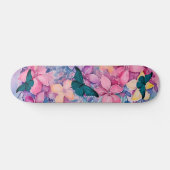 geïnspireerd bloemenontwerp & vlinders skateboard (Horizontaal)