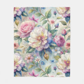 geïnspireerd bloemmotief fleece deken (Voorkant)