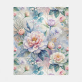  geïnspireerd bloemmotief fleece deken (Voorkant)