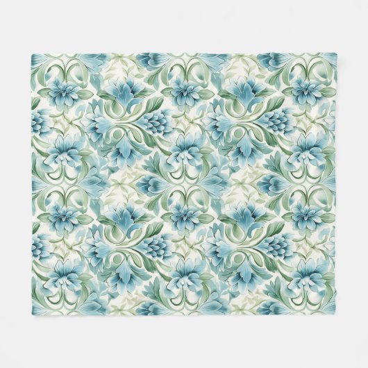 geïnspireerd bloemmotief fleece deken (Voorkant (Horizontaal))