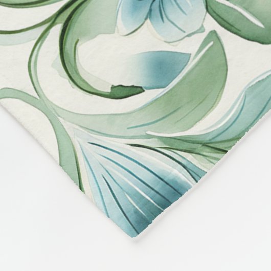 geïnspireerd bloemmotief fleece deken (Hoek)