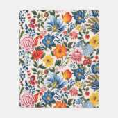  geïnspireerd bloemmotief fleece deken (Voorkant)