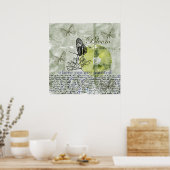 Geïnspireerd Butterfly Bloom Poster (Keuken)