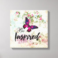 Geïnspireerd citaat & Roze Butterfly Shabby Collag