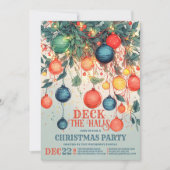 geïnspireerd 'Deck the Halls' kerstfeest Kaart (Voorkant)