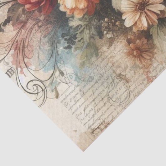 geïnspireerd decoupage bloemenweefsel papier (Detail)