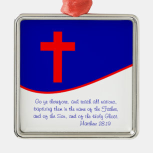 Geïnspireerd door de Christenvlag Metalen Ornament