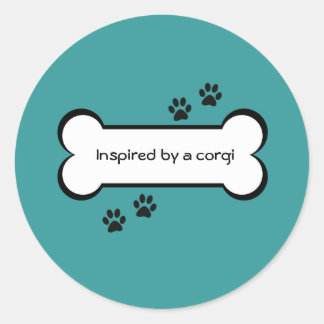 Geïnspireerd door een corgi ronde sticker
