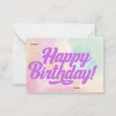 Geïnspireerd door Olivia Rodrigo Birthday Kaart Notitiekaartje (Voorkant)
