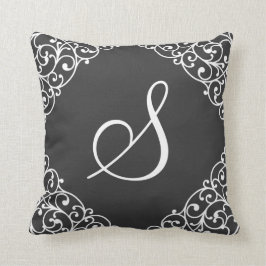  geïnspireerd elegant aangepast monogram ontwerp kussen