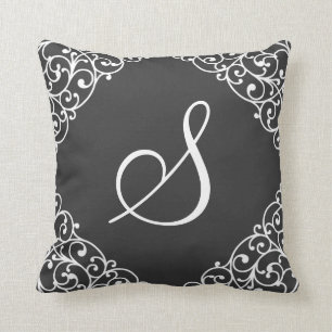  geïnspireerd elegant aangepast monogram ontwerp kussen
