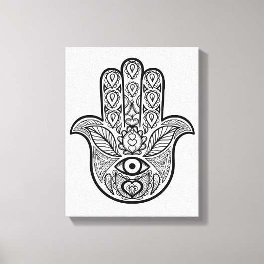 Geïnspireerd Hamsa Hand 6 Canvas Afdruk (Voorkant)