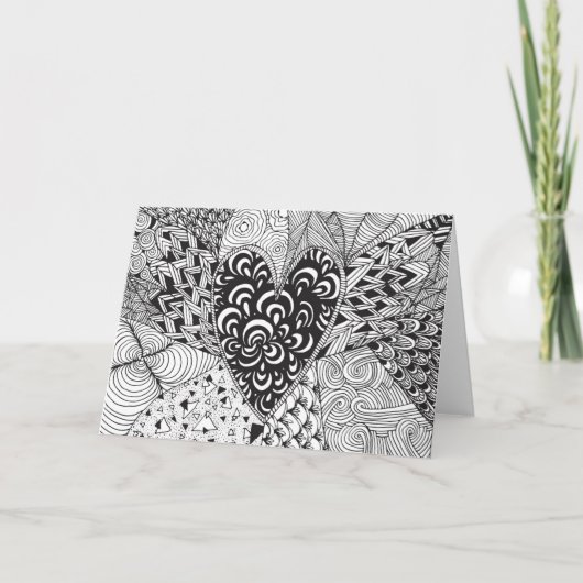 Geïnspireerd hart kaart (Voorkant)