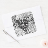 Geïnspireerd hart vierkante sticker (Envelop)