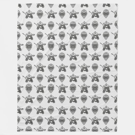 geïnspireerd Hockey Goalie en Masker Pattern Fleece Deken (Voorkant)