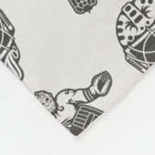 geïnspireerd Hockey Goalie en Masker Pattern Fleece Deken (Hoek)