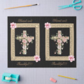 geïnspireerd ingelijste bloemenkruisscript tissuepapier (Craft)