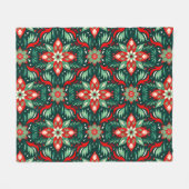  geïnspireerd kerstbloempatroon fleece deken (Voorkant (Horizontaal))
