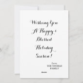 Geïnspireerd kerstthema sprookjeskasteel feestdagenkaart (Achterkant)