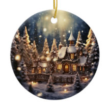 Geïnspireerd kerstthema sprookjeskasteel