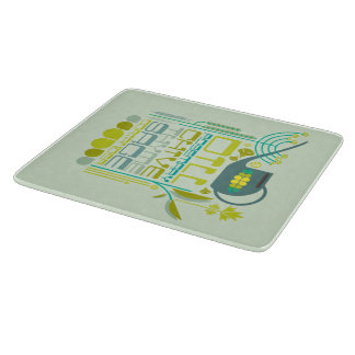 geïnspireerd, keuken tuin, kruid, snijplank