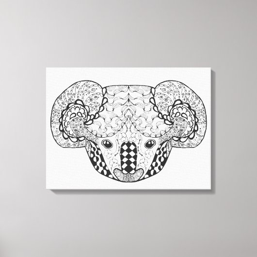 Geïnspireerd Koala Beer 6 Canvas Afdruk (Voorkant)