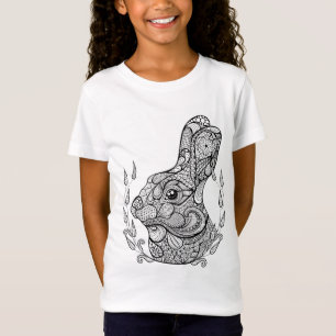 Geïnspireerd konijnenhoofd in Wreath T-shirt