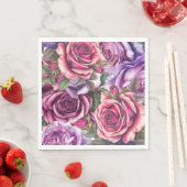  geïnspireerd lavendel roze violette Rozen Servet (Insitu)