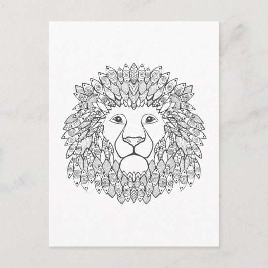 Geïnspireerd leeuwenhoofd briefkaart (Voorkant)