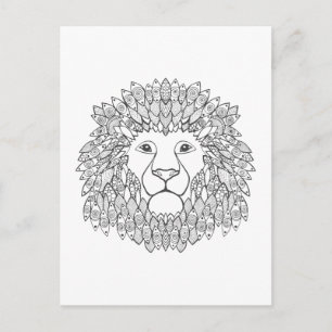 Geïnspireerd leeuwenhoofd briefkaart