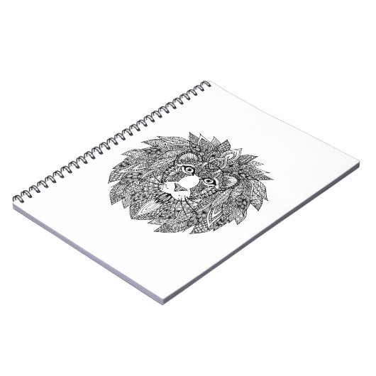 Geïnspireerd leeuwhoofd 4 notitieboek (Linkerzijde)